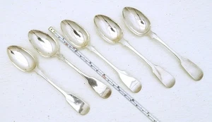 5er Set Sterling Silber Löffel gepunzt Edinburgh Schottland RC Made 1833 - Bild 1 von 7