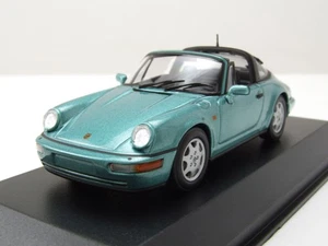 Porsche 911 Targa 964 1991 Vert Métallique Modèle Réduit 1:43 Maxichamps - Imagen 1 de 9