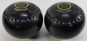 Thomas Taylor Vector Lawn Bowls Pair – Size 3, 1450g, Black, Crown/Flat Green - Picture 1 of 12