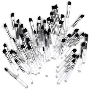 50 PCS Angled Eyebrow Brushes 2" Flat Slanted Cosmetic Tint Makeup Tools - Picture 1 of 1