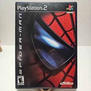 Sony PlayStation 2 Spider-Man Videospiel CIB mit Handbuch PS2 Black Label Reg Card - Bild 1 von 6
