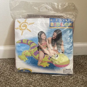 Intex Wet Set BIG Gecko Lizard Ride On Pool Float Toy 69 x 47.5 New Original Bag - Picture 1 of 5