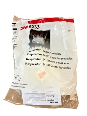 3M 8233 Personal Protective Equipment Particulate Disposable Respirator N100 C21 - Image 1 of 4