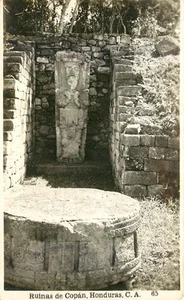 RUINAS DE COPAN, HONDURAS, RPPC, POSTAL VINTAGE (AA232) - Imagen 1 de 2