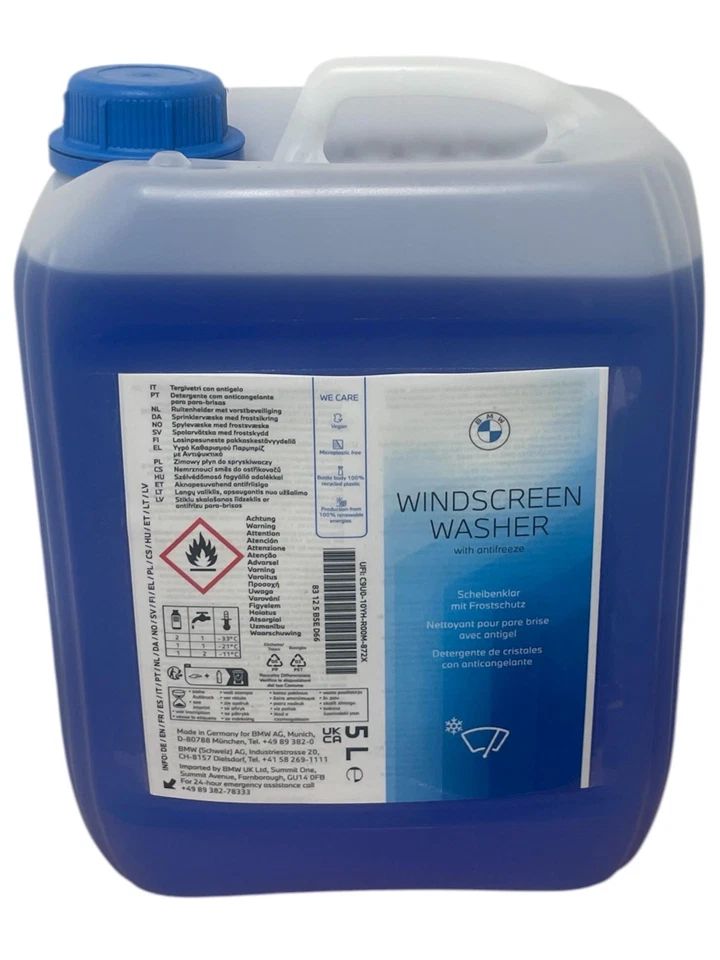 BMW Genuine 5 Litre Winter Screen Wash Washer Bottle Fluid 83125B5ED66 down–33°C - Image 1 of 1