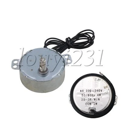 Synchronous Motor AC 220 V 4W 2.5-3RPM 20-60mA CCW/CW Shaft Dia 7mm - Bild 1 von 4