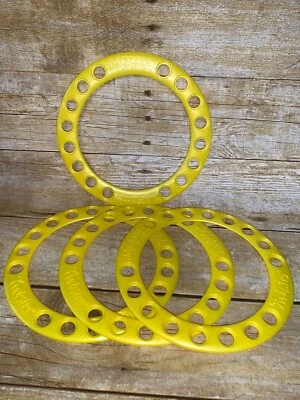 PEÇAS DE REPOSIÇÃO PARA JOGOS TWISTER HOOPLA 4 ANÉIS DE PLÁSTICO AMARELO - Imagem 1 de 4
