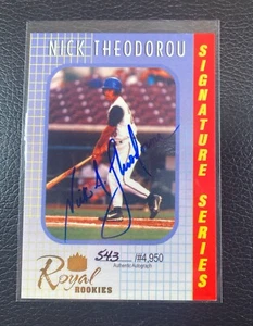 royal rookies signature series nick theodorou #11 #543/4,950 auto - Picture 1 of 2