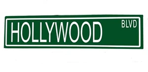 Cartel de calle de metal personalizado ""Hollywood Blvd"" coche garaje hombre cueva bicicleta 41093 - Imagen 1 de 1