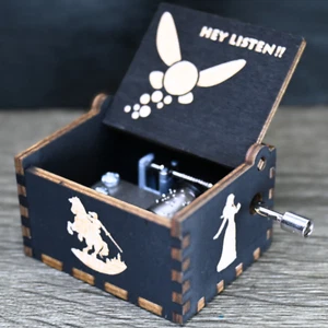 Legend of Zelda Music Box Zelda Music Box Manual Crank Wood Song of Storms V.1 - Picture 1 of 9