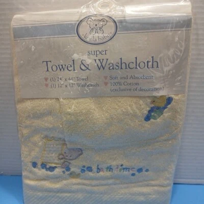Koala BabyBath Towel 24 X 44" Washcloth 12x12 Novelty Design Cotton Babies R Us - Image 1 of 4