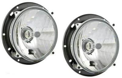 2 x H4 Scheinwerfer Traktor Deutz DX Agroprima Agrosta + Birnen + Rückstrahler - Bild 1 von 4