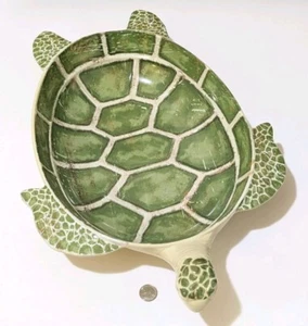 Pier 1 Speedy the Sea Turtle Large 22" Melamine Serving Bowl Dish Platter Ocean - Picture 1 of 5
