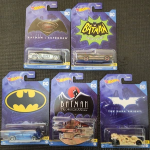 HOTWHEELS Diecast Car 1:64 - BATMAN Series 2022 DC Batmobile Complete Set MIX 1 - Picture 1 of 6