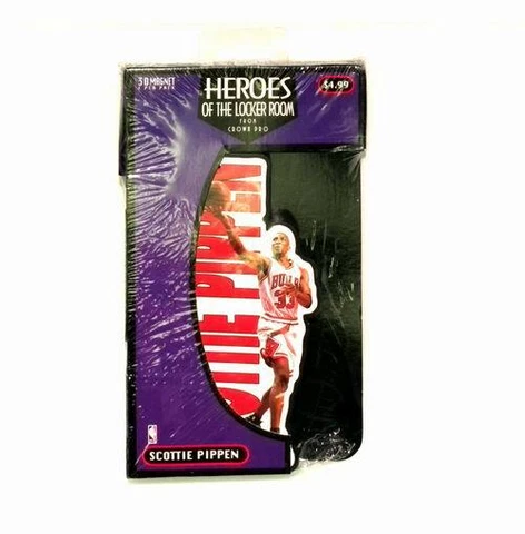 Retro 90s Heroes Of The Locker Room 3D Magnet NBA Scottie Pippen Basketball 1997 Cover