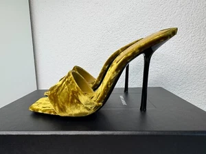 Saint Laurent High Heels Mules Sandalen Baliqua 105 Oliv Grün Gelb Gr. 36 OVP - Bild 1 von 9