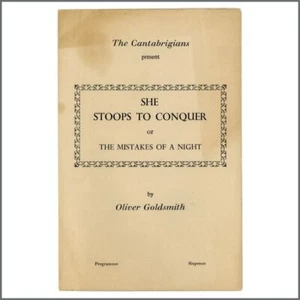 Syd Barrett 1961 She Stoops To Conquer School Performance Programme (UK) - Foto 1 di 2