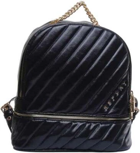 Replay Womens Quilted Backpack With Pockets In Navy  - Picture 1 of 3