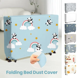 Elastic Folding Bed Dust Cover All Inclusive Office Single Nap Camp Bed Cover - Picture 1 of 26