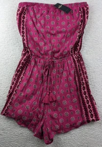 NWT Hollister Strapless Romper Size Large Purple Pink Lined - Picture 1 of 9