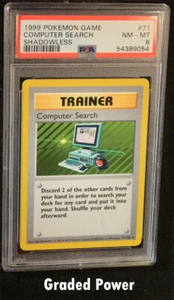 Pokemon Base Set Unlimited Shadowless Computer Search SHADOWLESS PSA 8 (9054) #7 - Picture 1 of 2