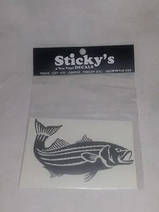 STICKY'S 5 YEAR VINYL DECALS - FISH (SILVER)(10) - Picture 1 of 1