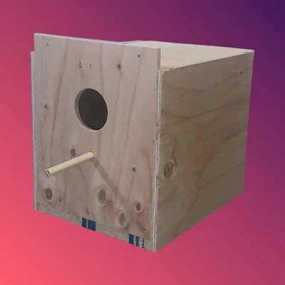 TONYS AVIARY Cockatiel Nest Box Nesting Box (Outside Cage) 9x10x12