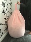 Adult baby pink bean bag filled plush faux fur large 6cft Size ideal gift new