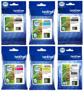 Genuine Brother Ink Cartridge LC422XLBK LC422XLC LC422XLM LC422XLY LC422XLVA LOT - Picture 1 of 12