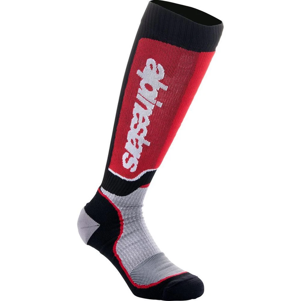 Calcetines Alpinestars Moto Motocross Off-Road MX Plus Negro/Rojo/Gris Foto 1 de 1