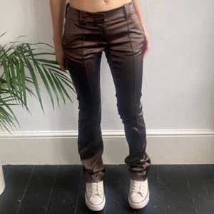 Roberto Cavalli Trousers - 30W UK 10 Brown Acetate - Picture 1 of 8