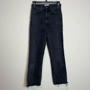 AGOLDE Black Wash Pinch Waist Raw Hem Jeans Größe 25 - Bild 1 von 8