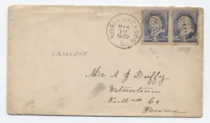 c1889 North Jackson OH cover #212 pair  [h.4997] - Picture 1 of 3