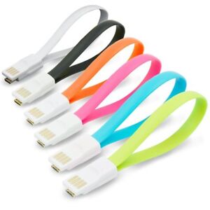 MAGNETIC Magnet CHARGER 8" flat MICRO USB data Cable for SAMSUNG GALAXY S4 S6 S7