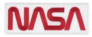 Nasa Space Red White Embroidered 4 x 1 1/2 inch Patch IVAN6578 F3D1A - Picture 1 of 1