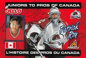 1997-98 Jell-O Pinnacle Juniors To Pros Factory Set NNO Patrick Roy - Bild 1 von 2