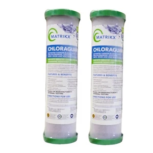 Matrikx 36-250-10-MATRIKX ( 2 Pack) 1-Micron 2.5" X 10" ChloraGuard - Chloramine - Picture 1 of 1