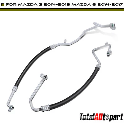 Novo conjunto de enxadas de sucção e descarga AC para Mazda 3 2014-2018 6 preto/fira - Imagem 1 de 4