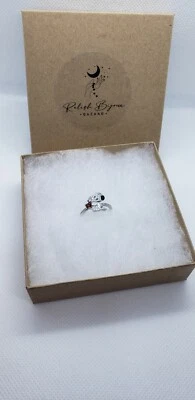 Anillo Snoopy Corazón Cachorro Circón Galvanizado Plata (Tallas 6 y 8 disponibles) Foto 1 de 4