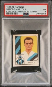 1961 NANNINA CALCIATORI GOL | YELLOW BACK GROUND SANDRO MAZZOLA PSA 3 . - Picture 1 of 2