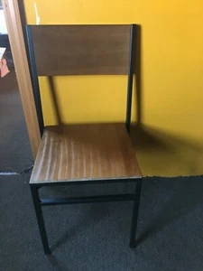 Industrial Series Metal Chair with A Wood Seat - Picture 1 of 1