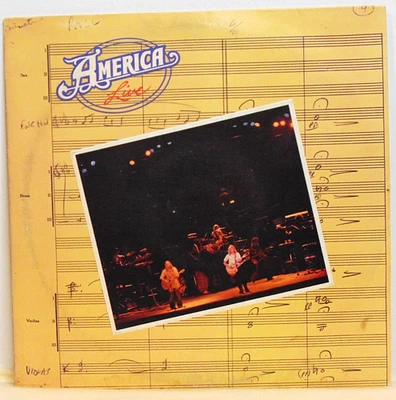 America - Live - 1977 Warner Bros Pop Rock Vinyl LP Record Album - Image 1 of 4
