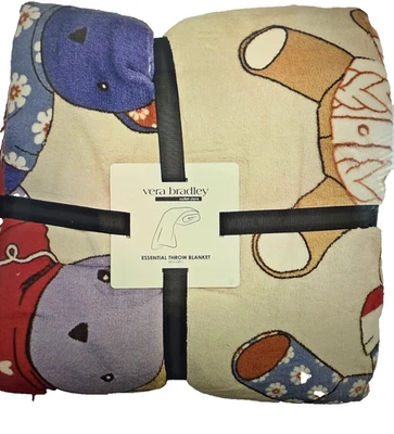 Nueva manta polar Vera Bradley en peluches tostados en piedra pómez 50 x 80 Foto 1 de 4