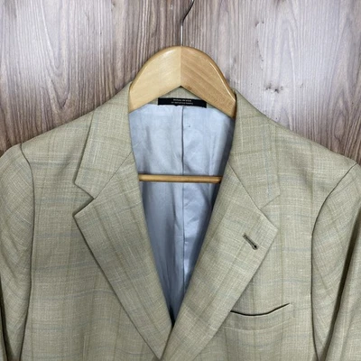 Hart Schaffner Marx Bespoke Sport Coat Mens 42R Beige Multicolor Wool Silk Linen - Image 1 of 4