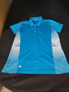 Polo Adidas donna adulto blu medio golf leggera casual donna - Foto 1 di 9