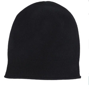 NORDSTROM RACK CASHMERE LÄSSIGE BEANIE SCHWARZ OS NEU OHNE ETIKETT - Bild 1 von 7