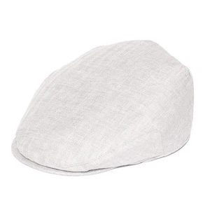 Men Linen Flat Ivy Breathable Summer Newsboy Hat (7 1/2-7 5/8, Herringbone Li... - Picture 1 of 7