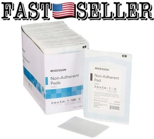 Paquete de 100 almohadillas de aderezo no adherentes McKesson, estériles, nailon/poliéster, 2”x 3” - Imagen 1 de 7