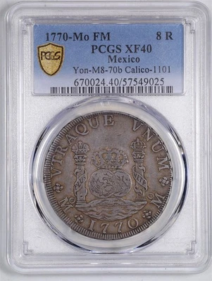 Mexico 1770 Mo-FM Charles III 8 Reales XF40 PCGS 57549025 KM#105 - Image 1 of 4
