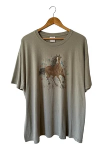 Vintage Horse T Shirt Men’s 2XL Green Oversized - Picture 1 of 6